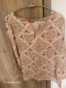 Boho Paisley Print Kurta Top