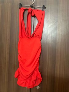 Stunning Red Halter Neck Mini Dress brand new