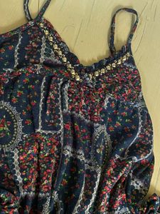 Boho Floral Tiered Midi Dress