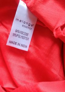 Brand- Melange By Lifestyle Red Cotton Pant