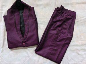 Purple Ethnic Jacket with pant