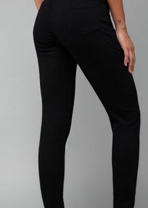 High-Waisted Black Skinny Jeans