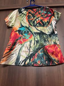 Party Wear Shiny Satan Top