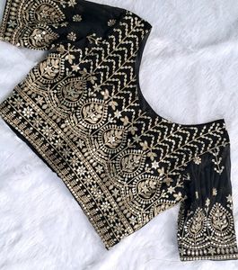 Black Heavy Embroidered Lehenga