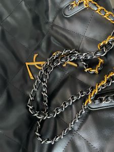 Chic Black Quilted Handbag with Gold Chain
