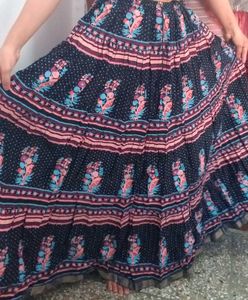 Boho Floral Print Maxi Skirt