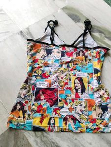 Pop Art Comic Print Camisole Top