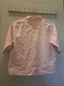 Pink Striped Button-Up Shirt
