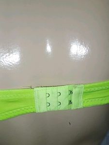 (1010)Neon Green Floral Lace Bra