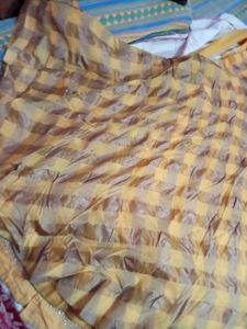 Elegant Yellow Gaown with Koti wit