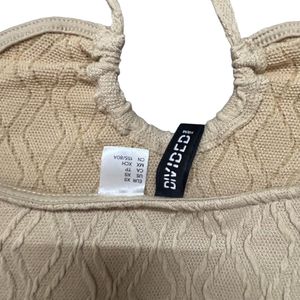 Beige Halterneck Dress