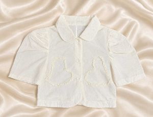 Cute Cream Puff Sleeve Top
