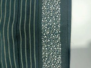 Striped Mini Skirt with Embellished Waistband