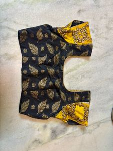 Vibrant Yellow Floral Print Saree