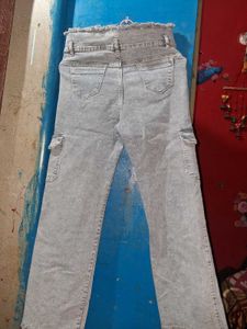Light Wash Cargo Jeans