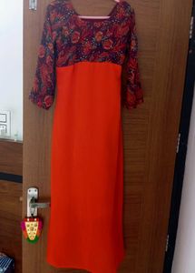 orange  long kurti