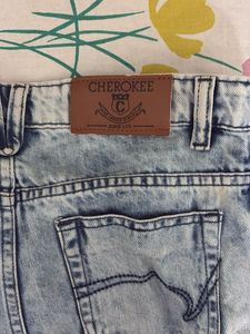 Acid Wash Denim Shorts