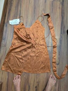 Satin Wrap Dress Size M