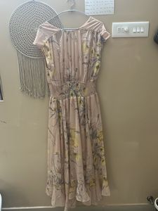 Boho Floral Print Midi Dress
