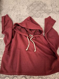 Purple Pullover Cropped Hoodie from Divided