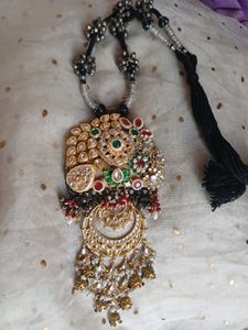 Handcrafted brass pendant Kundan Necklace