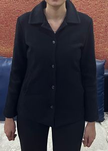 Black Wool Blend Jacket