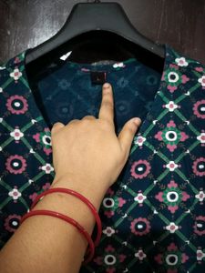 Mehendi Green Multi Colour Suit