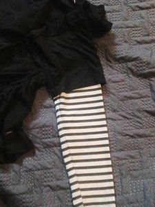 Black Striped Emo Alt y2k Long Sleeve Top
