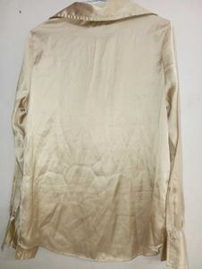 Elegant Satin Button-Up Shirt