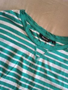 Green striped top