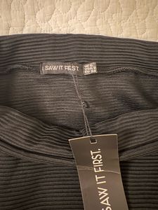 Black Mini Skirt with Silver Embellishments