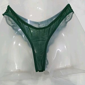 🪔 Elegant Green Lace Briefs