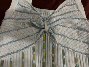 Blue Y2K Embellished Tank Top