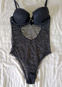 Black Lace Teddy Bodysuit