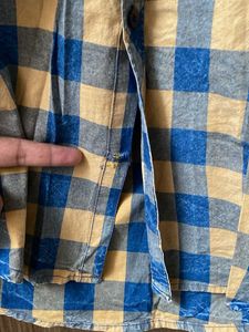 Hoffman Retro Blue &amp; Yellow Checkered Shirt