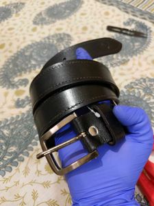 Classic Black Leather Belt