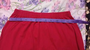 Red Casual Leggings