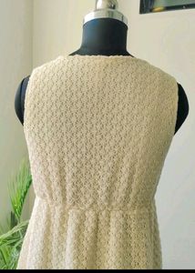 Korean Mesh White Dress