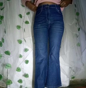 Women High Rise Bootcut Flared Denim Jeans