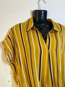 Striped Mustard Top