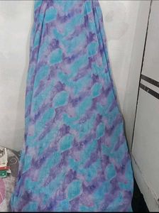 Vibrant Blue &amp; Purple Saree of 1