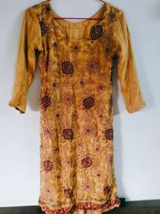 cotton silk with net Suit...