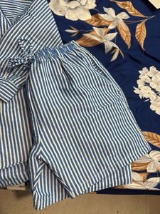 Blue Striped Pajama Set