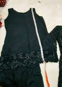 Black Sequin party wear Jacket dress