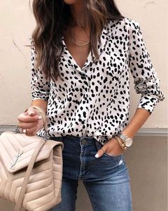 Korean Pinterest Dalmatian Print Button-Up Shirt