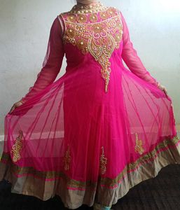 Stunning Pink Anarkali Gown