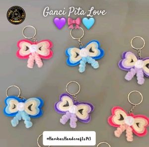 Adorable Pink Bow Keychain any one