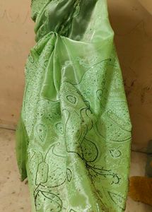 tissue fabric aari an kadana hand work 💯 saree