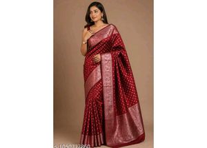 Elegant Red Silk Saree