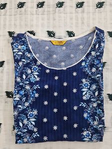 Blue Floral Print Kurta